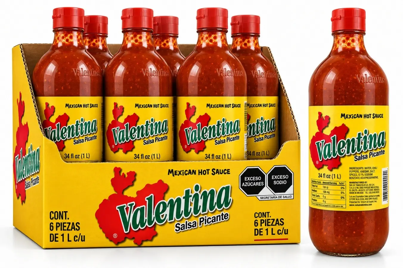 Valentina Salsa Picante 1Litro