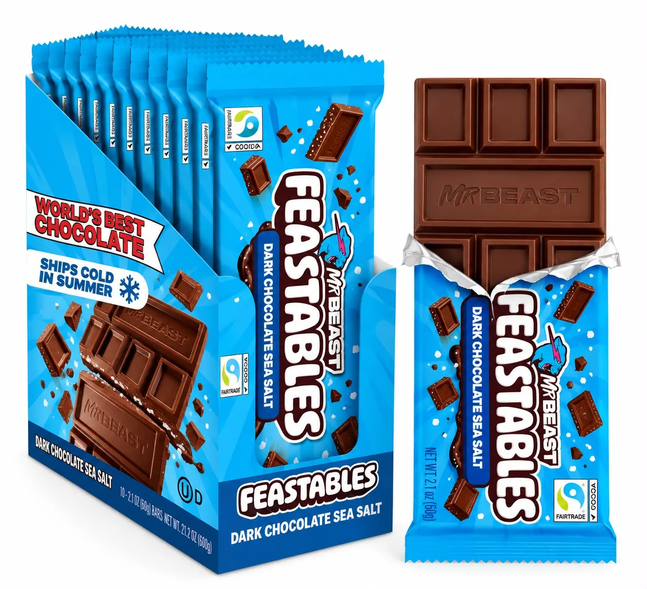 Feastables Dark Chocolate Sea Salt 60 g