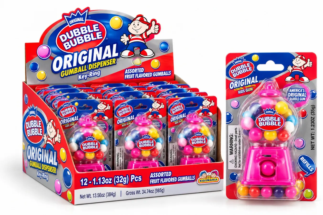 Dubble Bubble Original Gumball Dispenser 35g