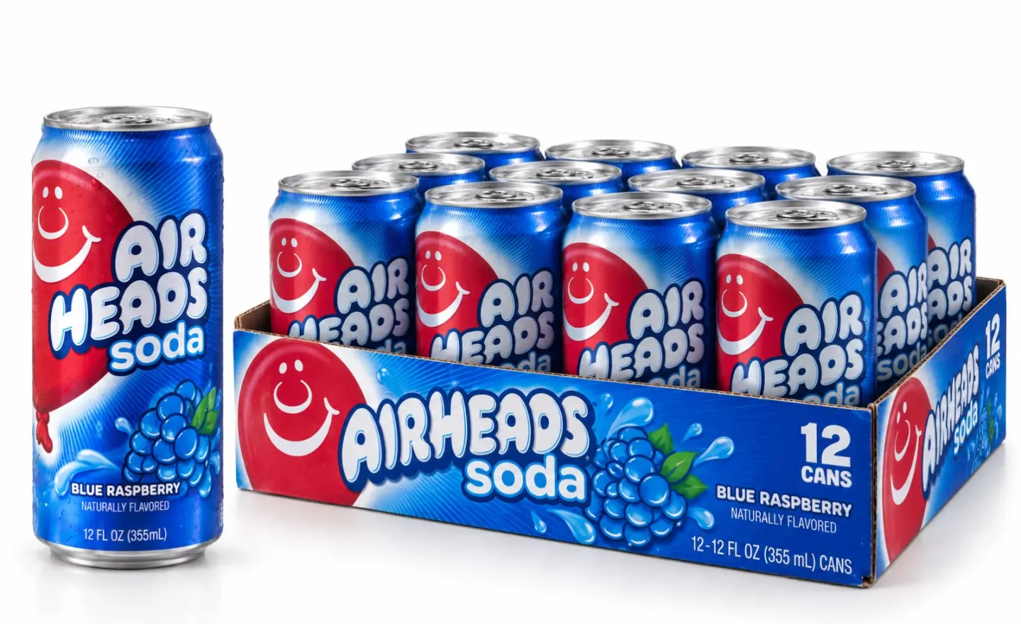 Air Heads Soda Blue Raspberry 355ml