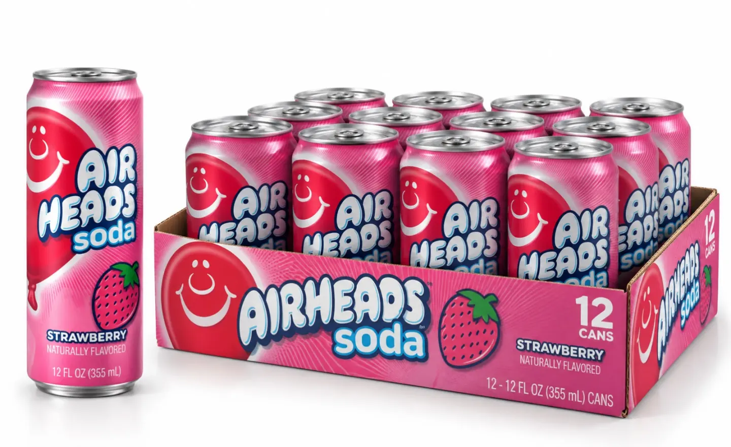 Air Heads Soda Strawberry 355ml