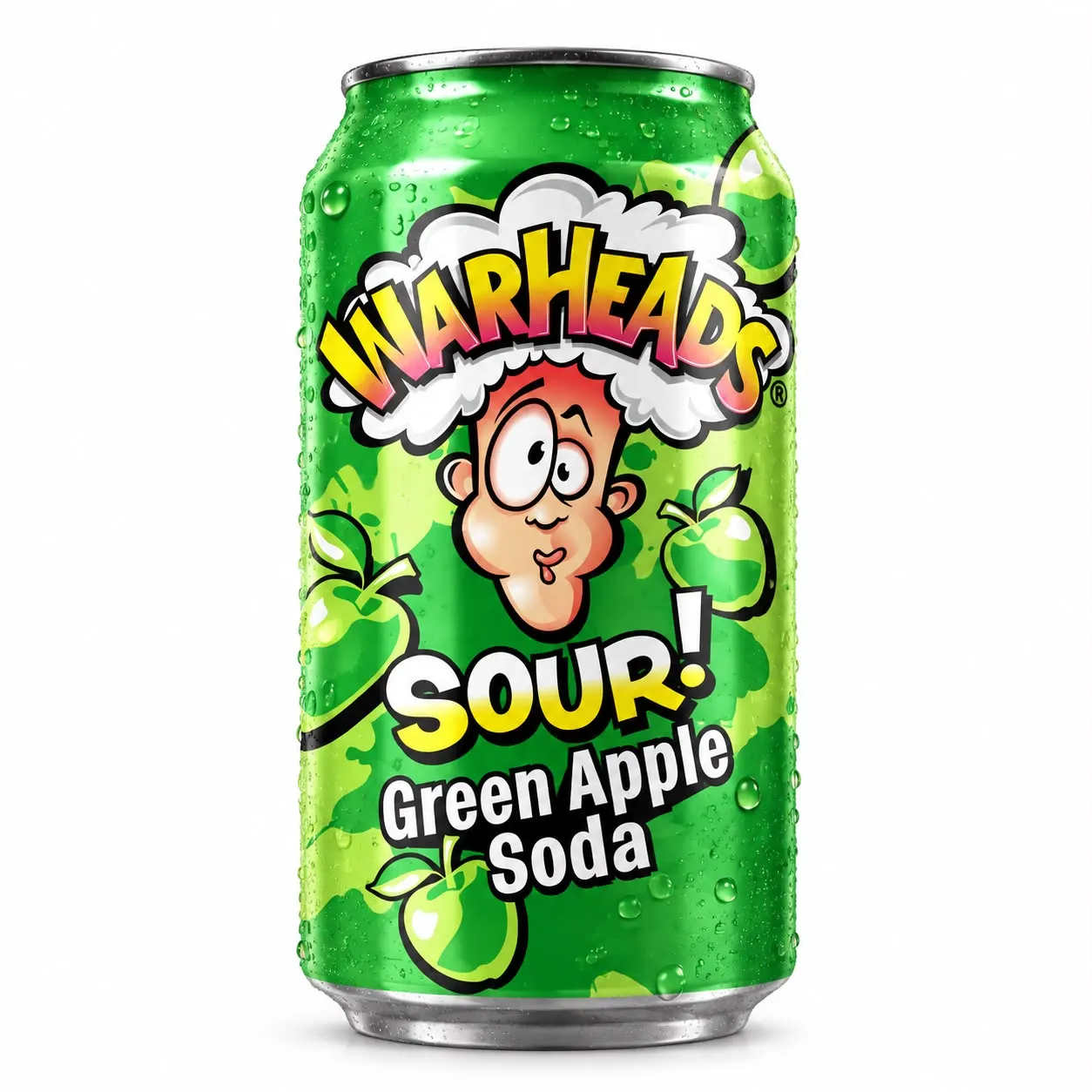 Warheads Sour Green Apple Soda 355ml