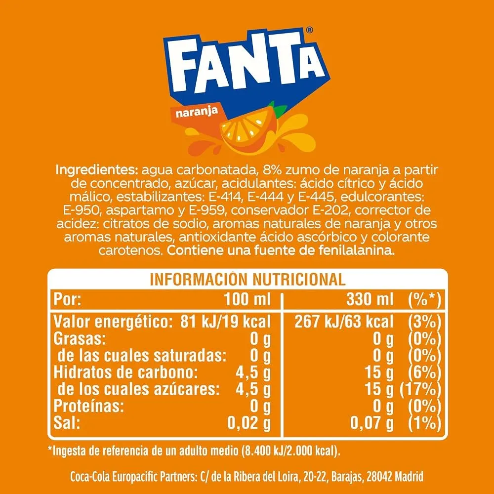 Fanta Orange 355ml 3