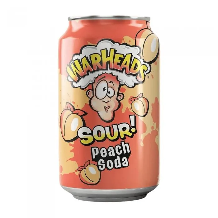 Warheads Sour Peach Soda 355ml