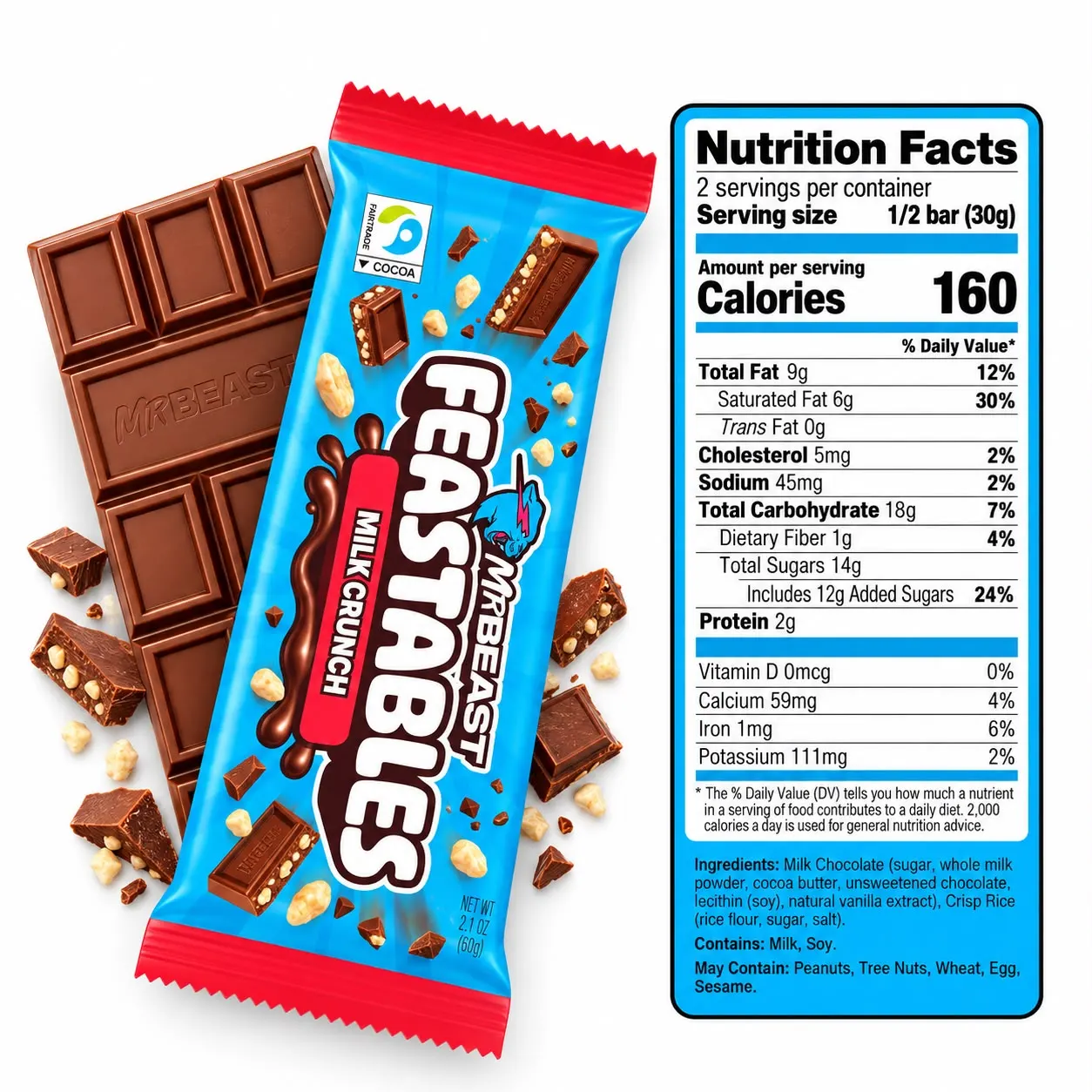 Feastables Milk Crunch 60g 3