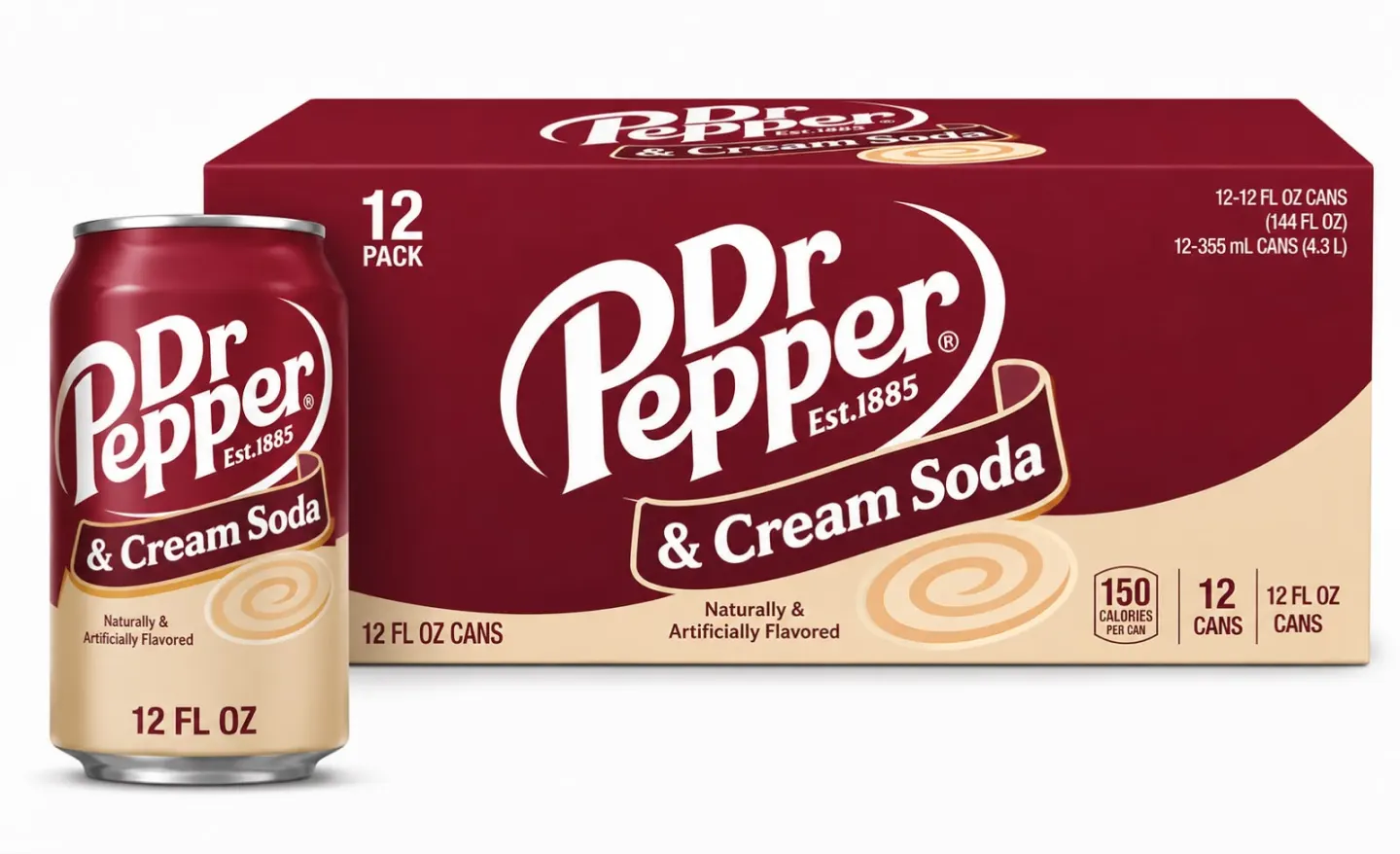 Dr. Pepper Cream Soda 355ml