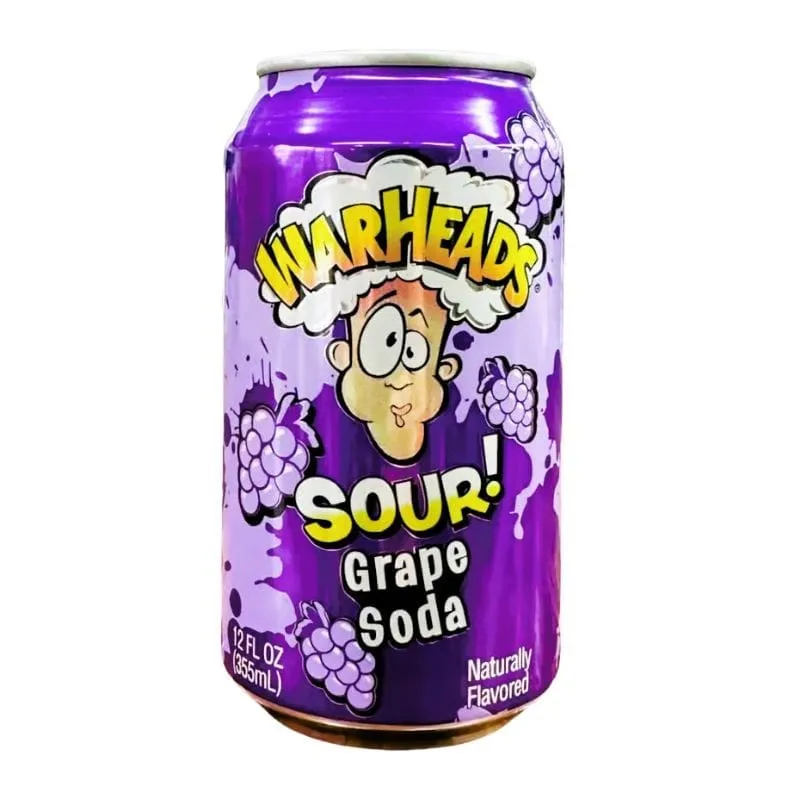 Warheads Sour Grape Soda 355ml