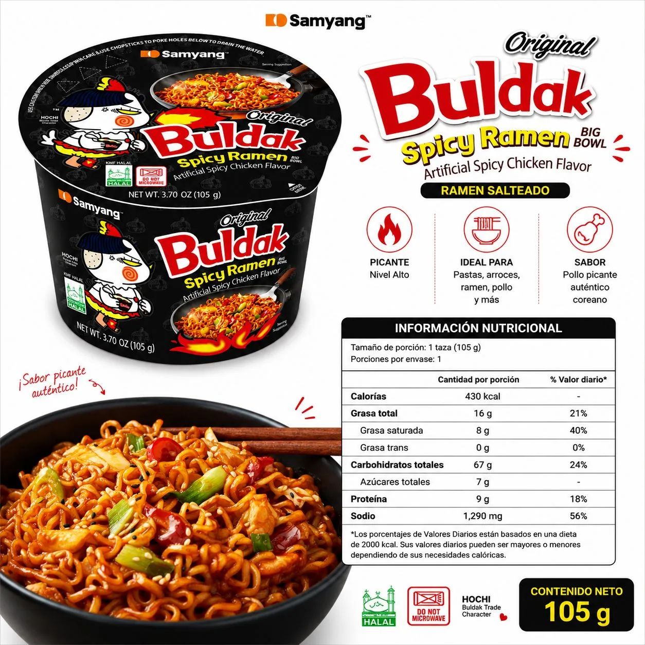 Buldak Original Vaso 105g 2