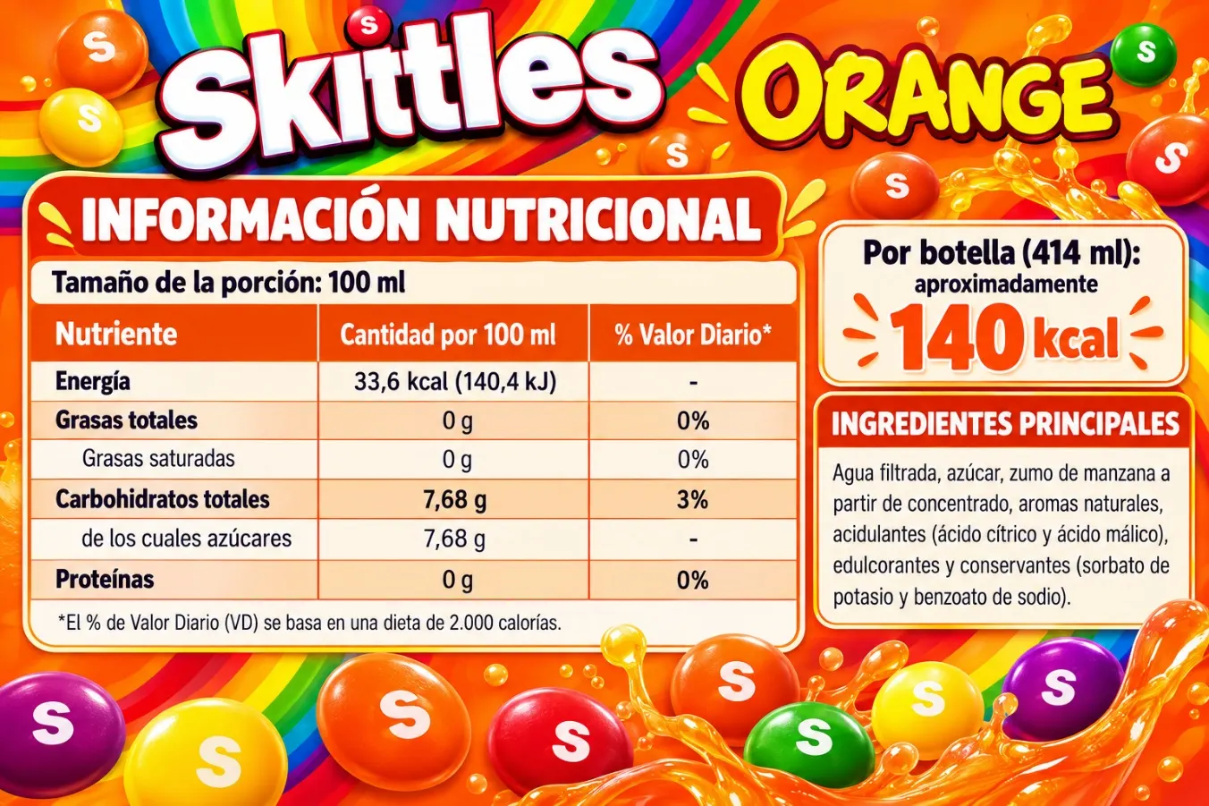 Skittles Orange 414ml 2