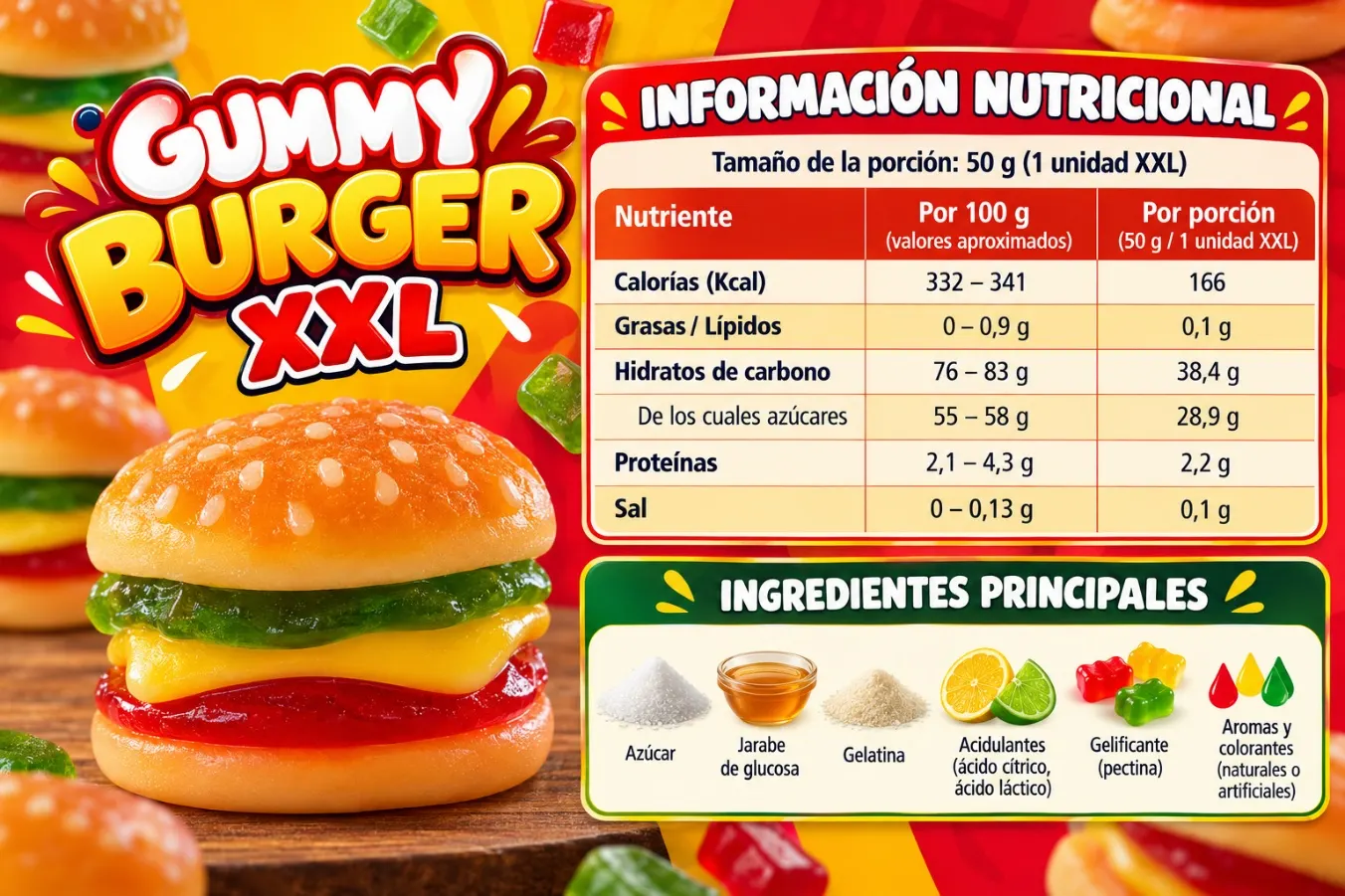 Gummy Burger XXL 50g 3