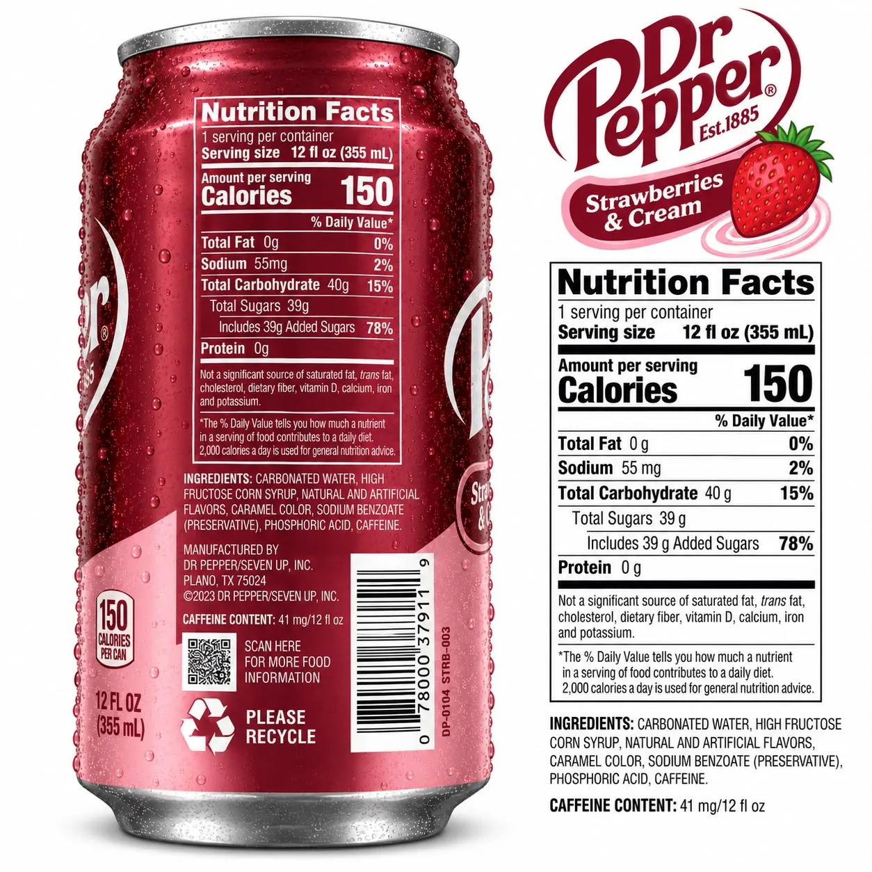 Dr. Pepper Strawberries & Cream 355 Ml 3