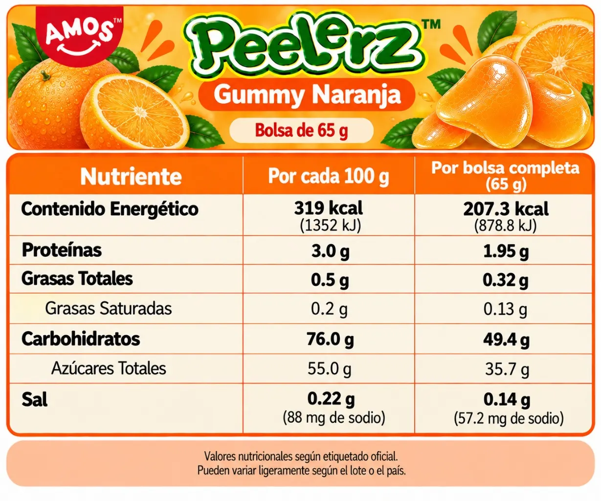 Peelerz Naranja 65g 2