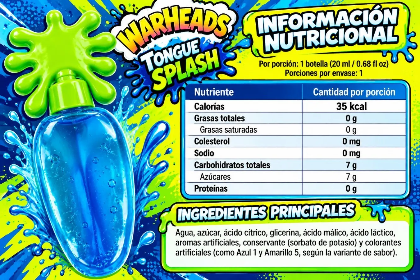 Warheads Super Sour Tongue Splash 40g 3