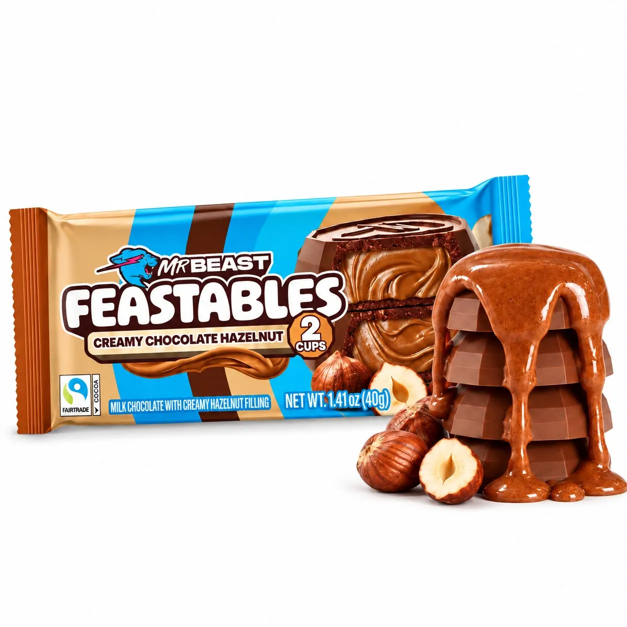 Feastables Chocolate Hazelnut Cups 42 g 3