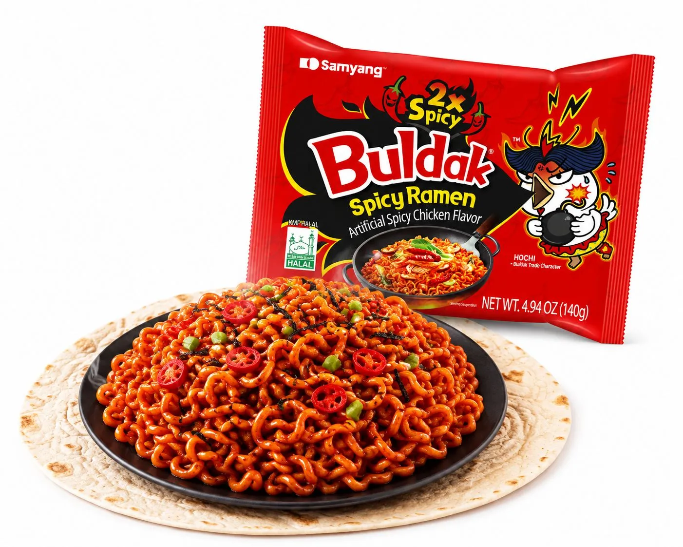 Buldak 2X Spicy Paquete 3