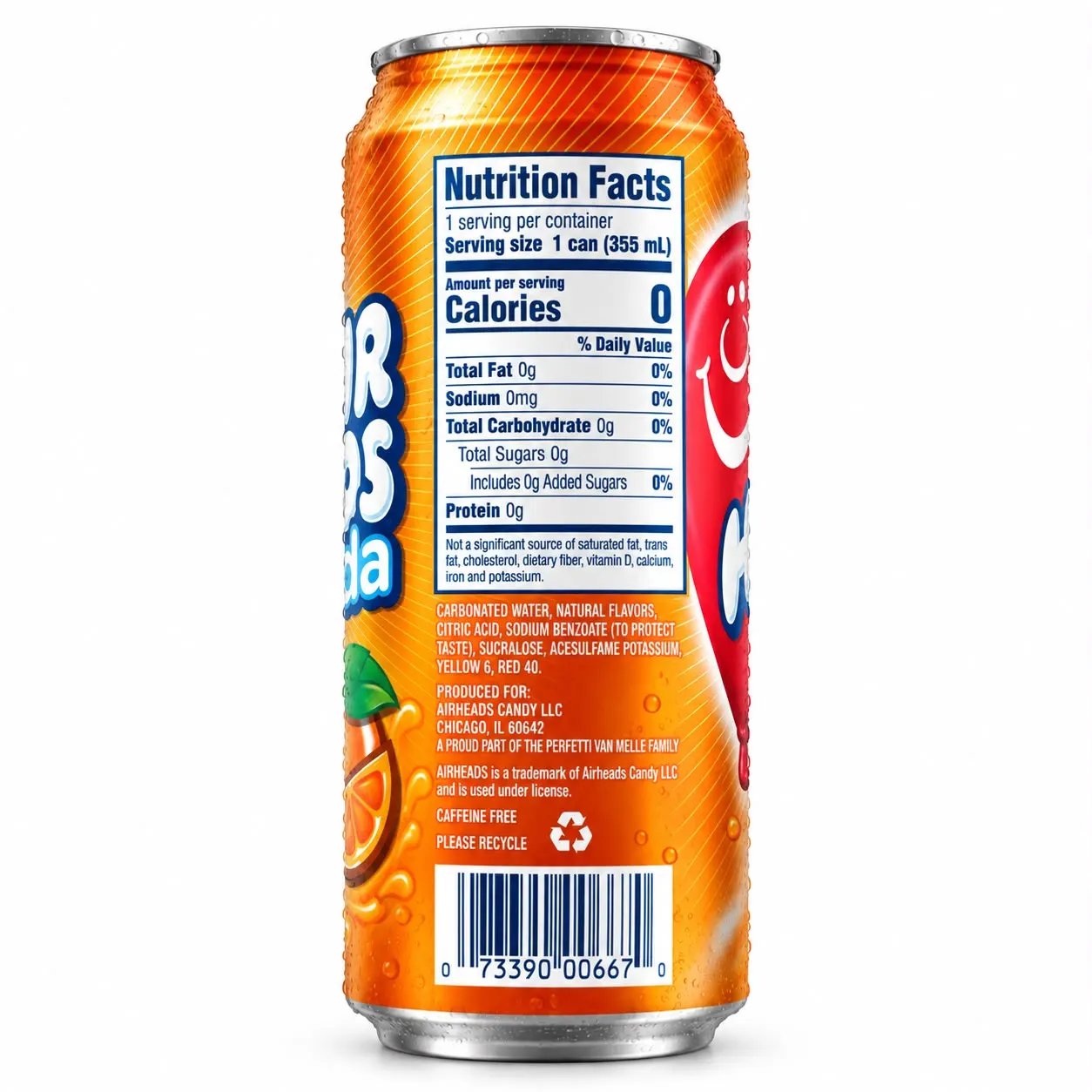 Air Heads Soda Orange 355ml 2