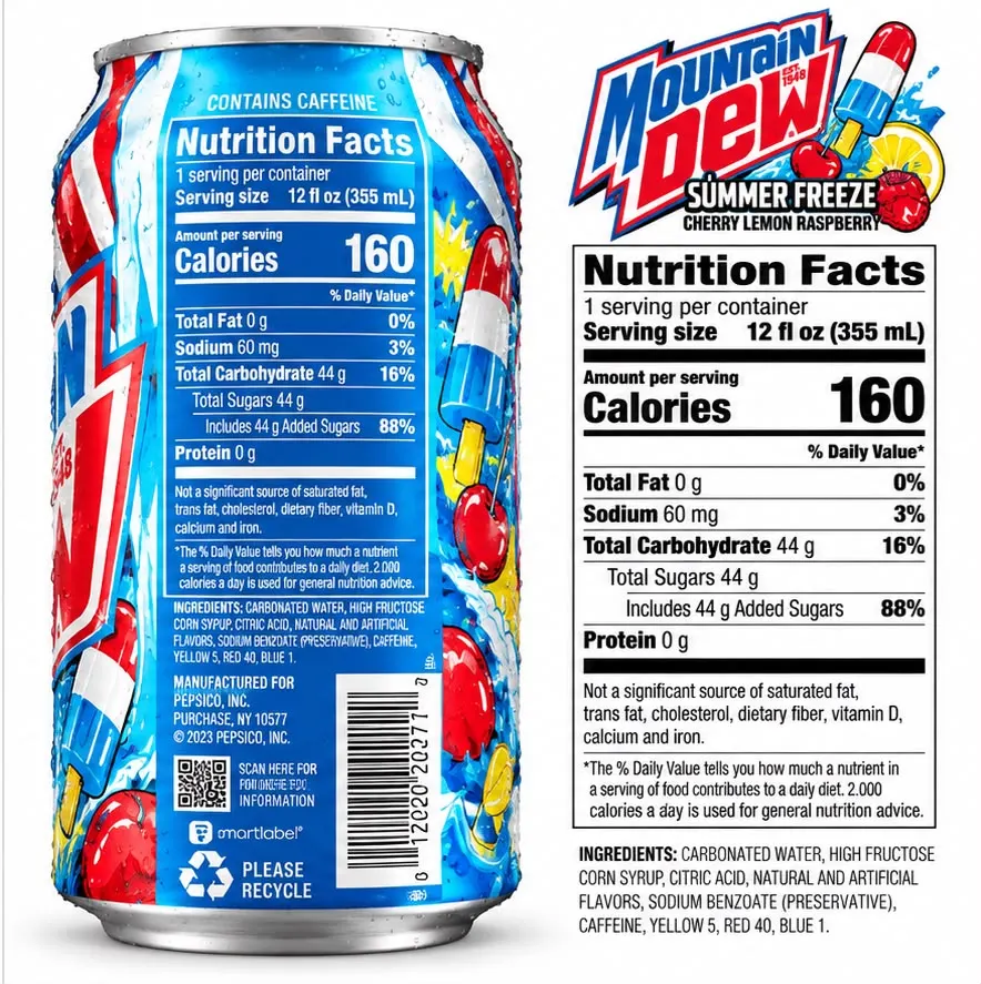 Mtn Dew Summer Freeze 355ml 2