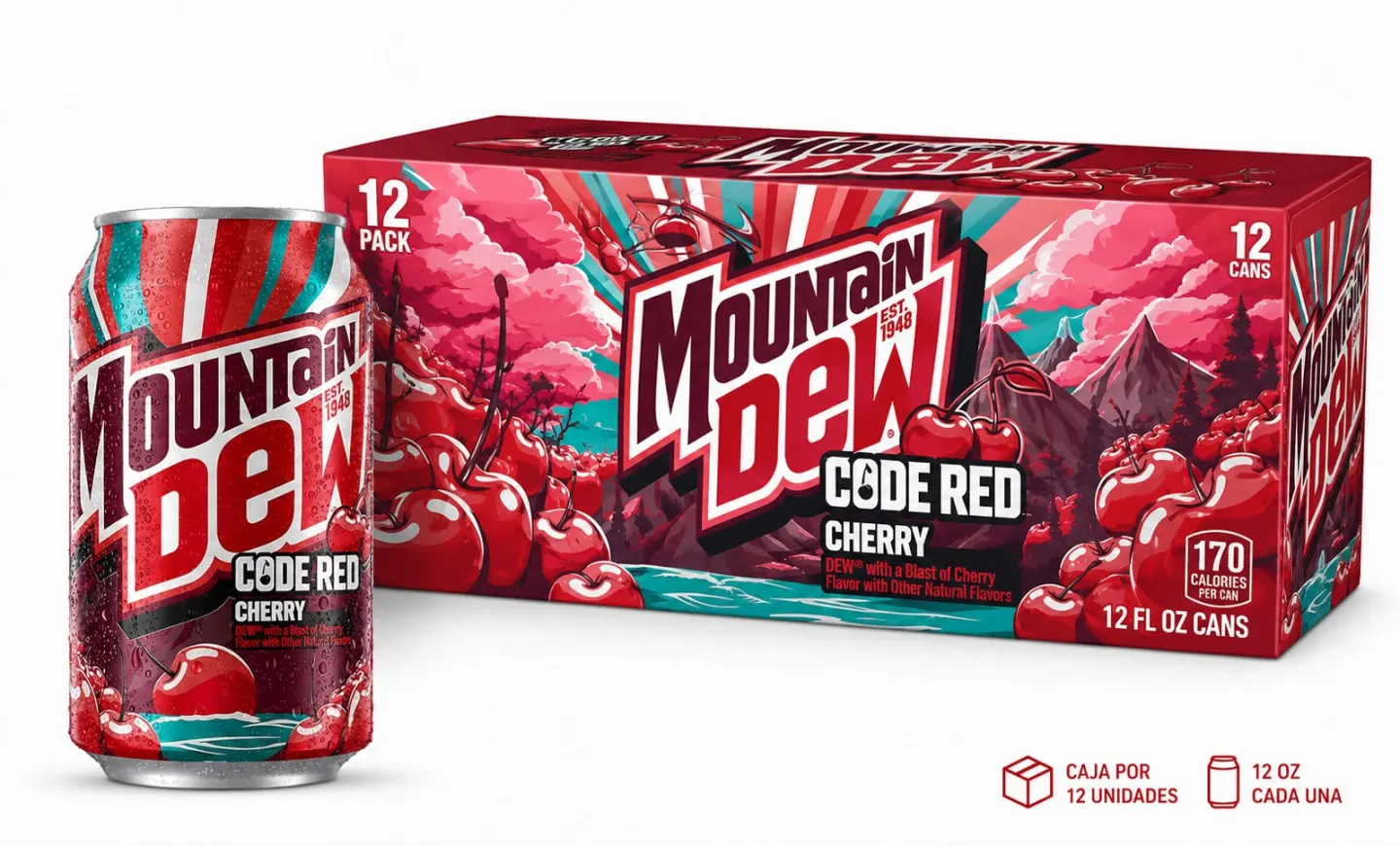 Mtn Dew Code Red 355ml