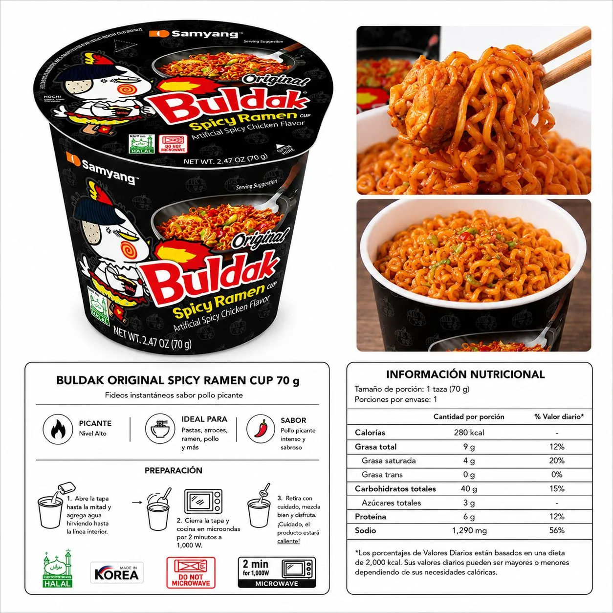 Buldak Original Vaso 70g 2