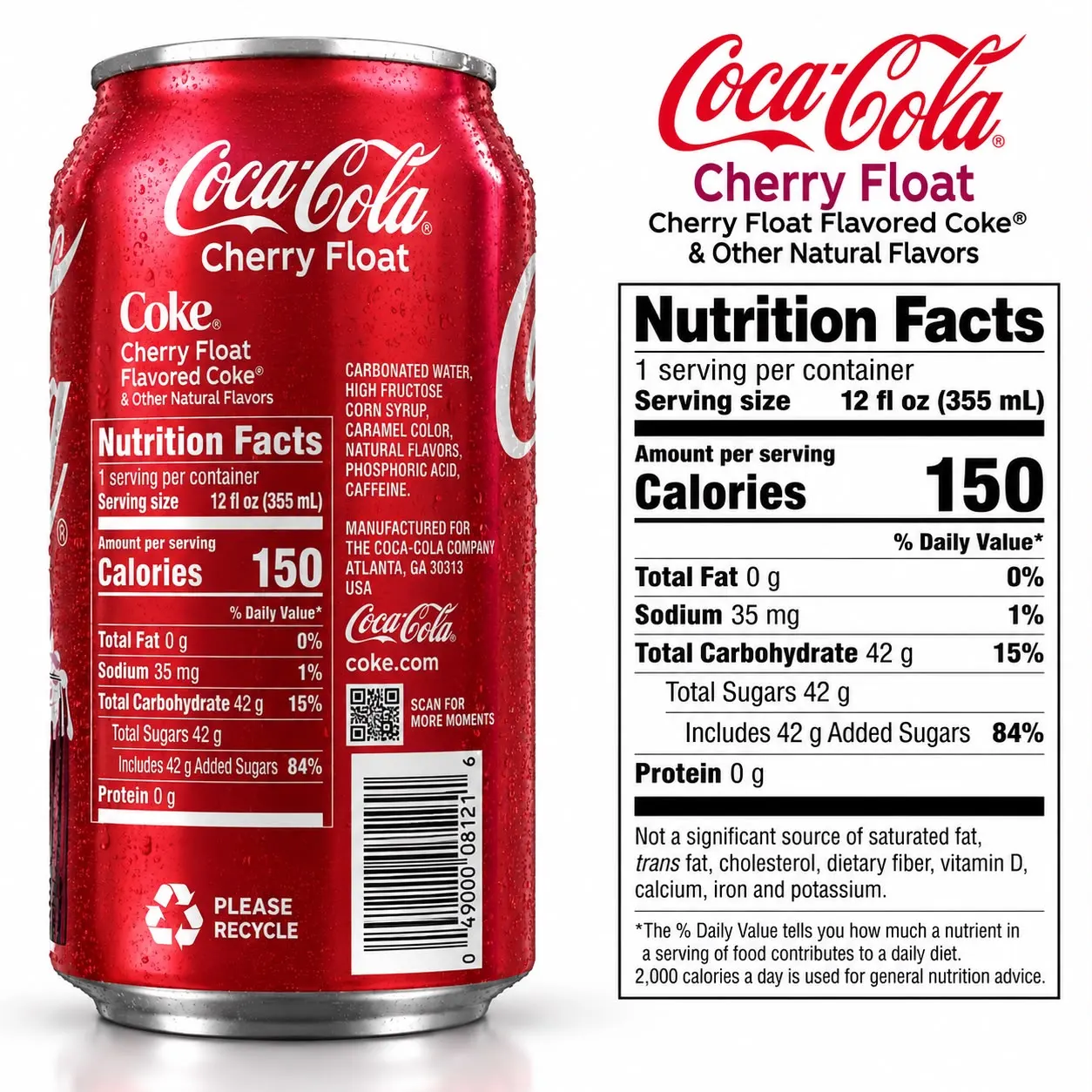 Coca Cola Cherry Float 355ml 2